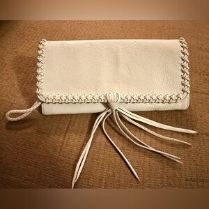 Banana republic White Leather Clutch